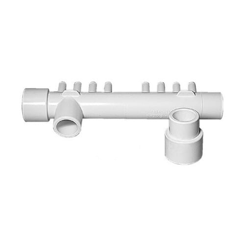 Waterway Manifold 1" S x 1" SP x 1" S x (8) 3/8" Barbs