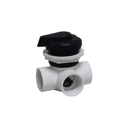 600-4231 Waterway Diverter Valve 1", Black Scalloped