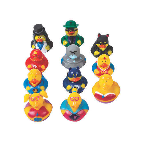 Super Hero and Super Villain Mini Rubber Ducks