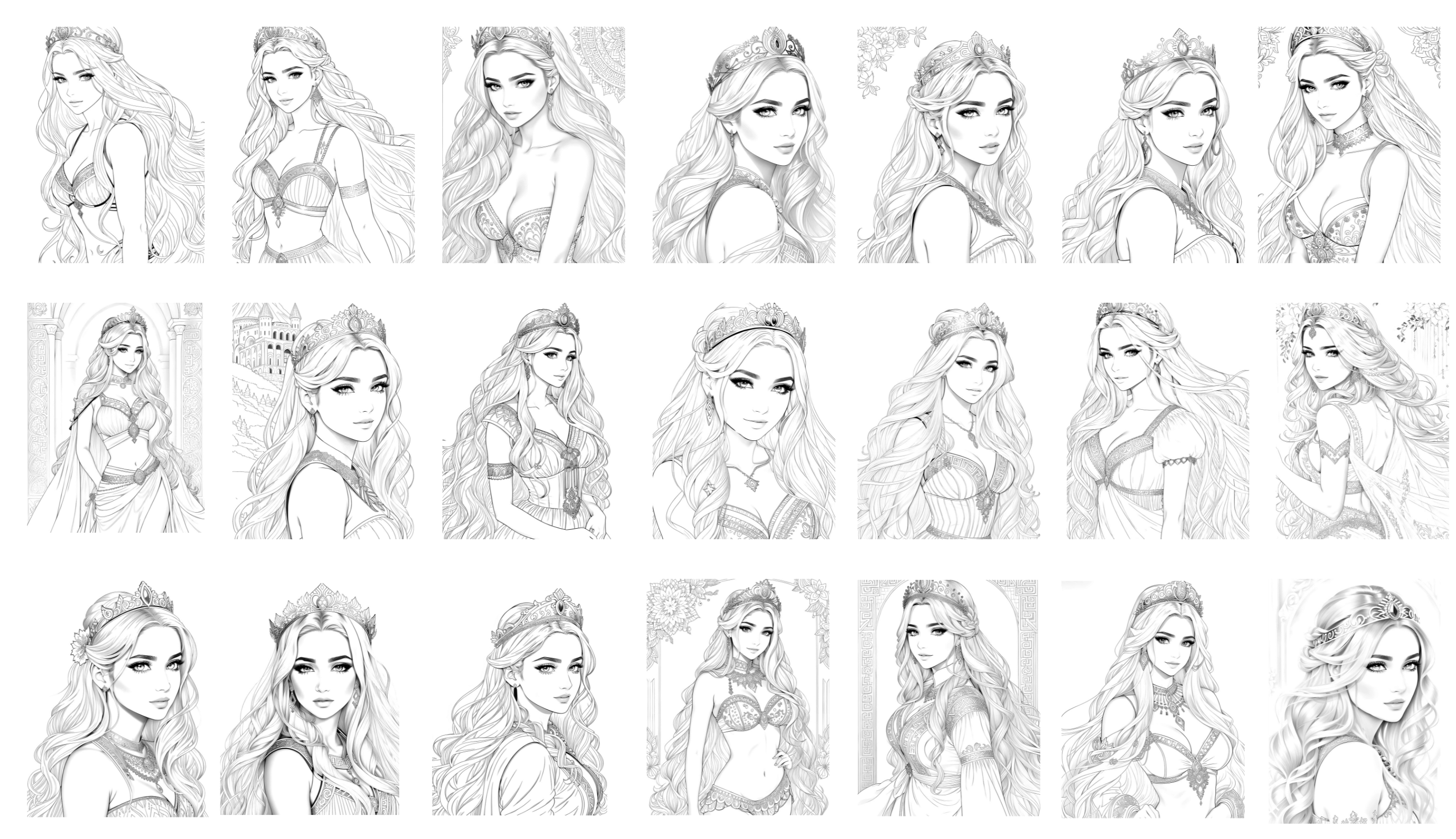 61 Greek Princess Coloring Pages