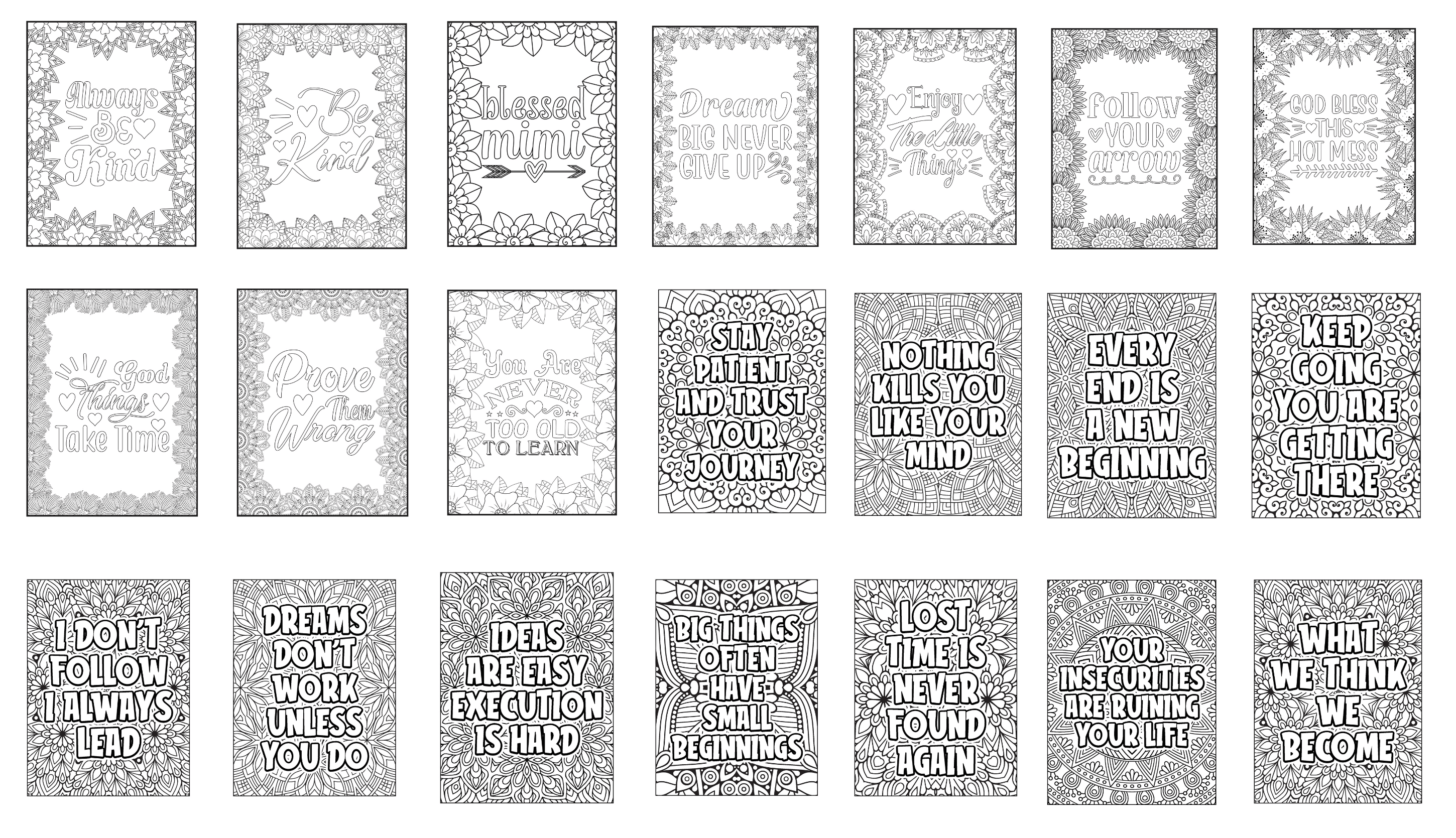 Motivational Quotes Coloring