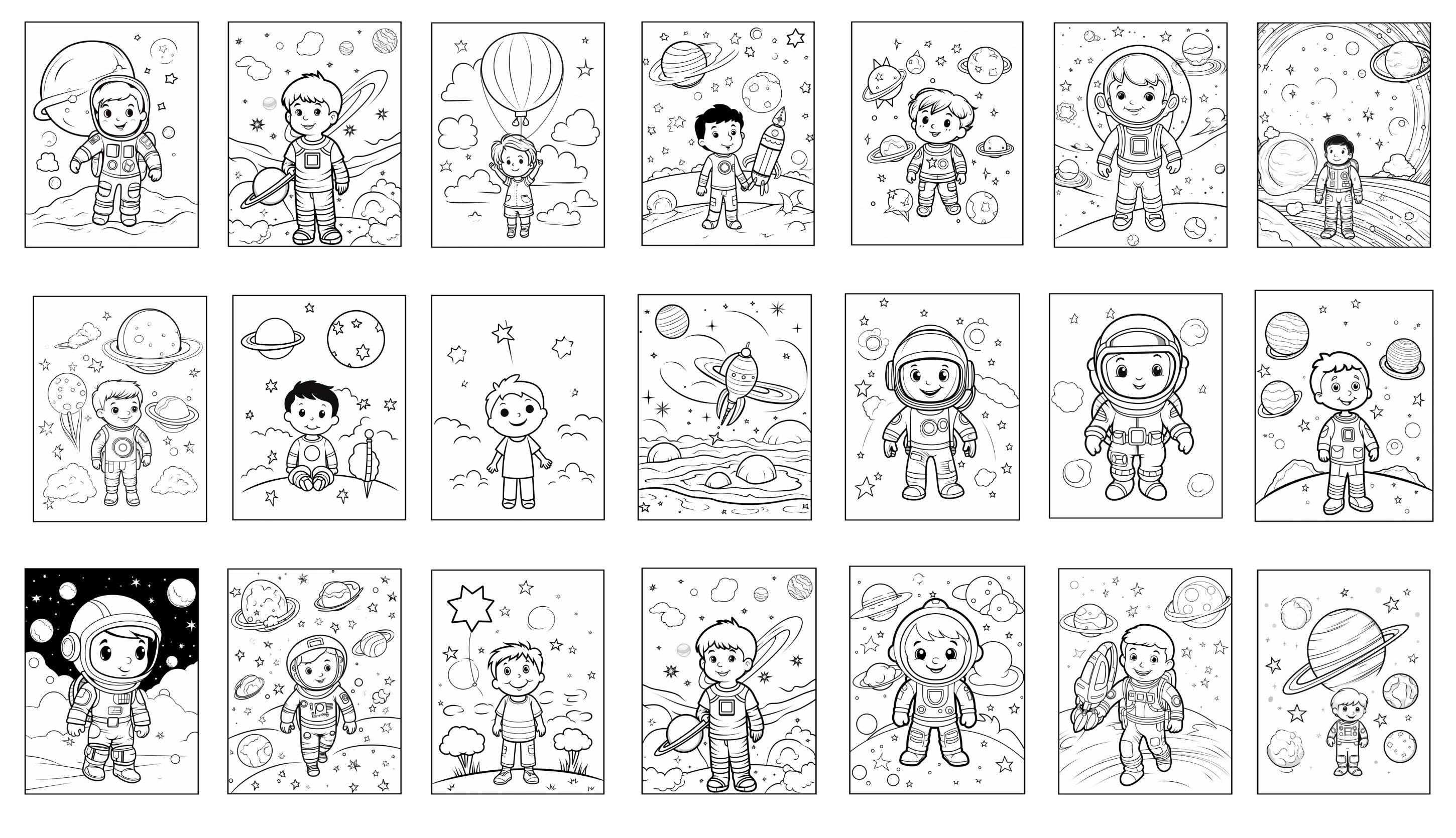 Space Coloring Pages