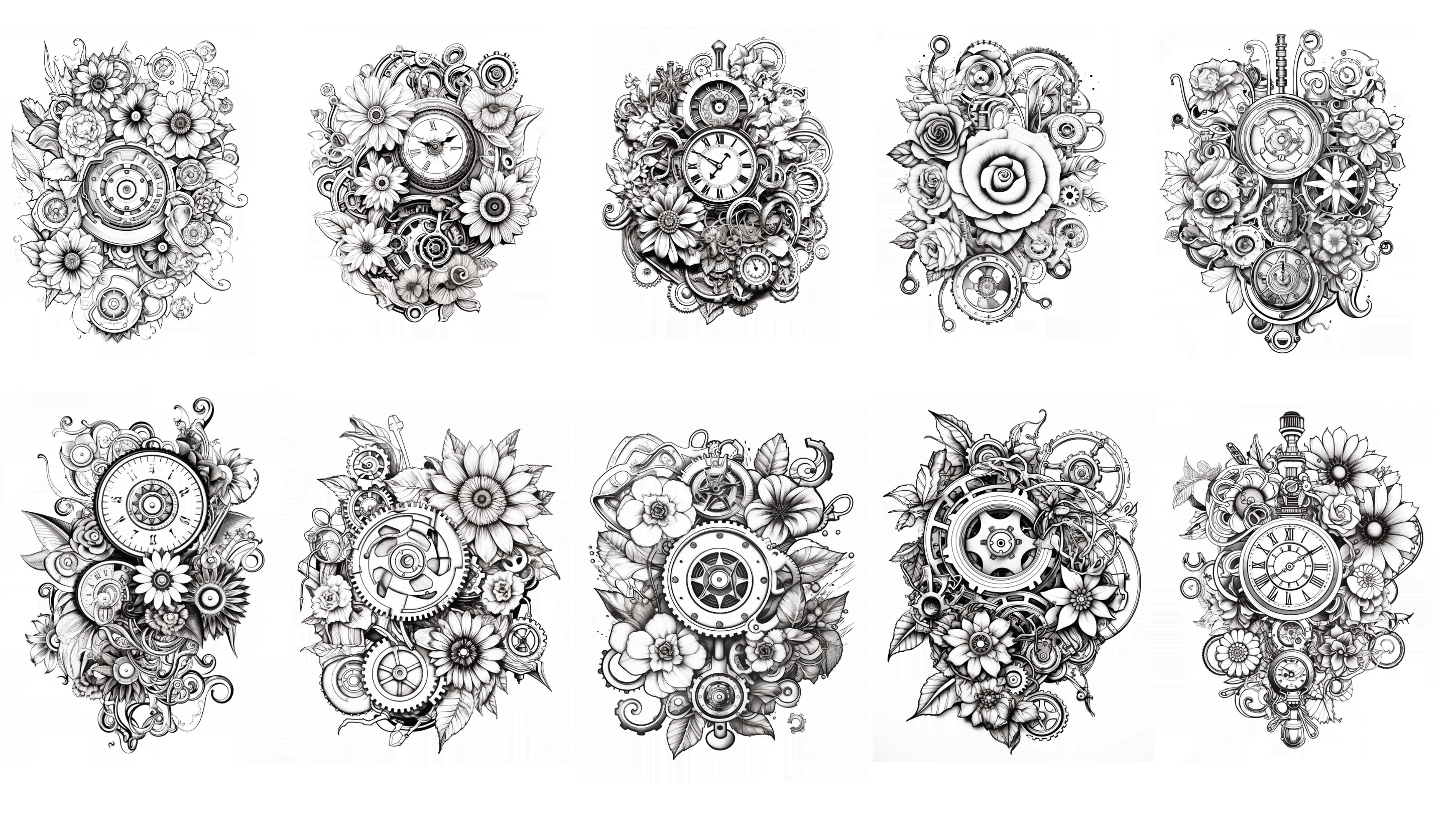 Steampunk Flower Mandala