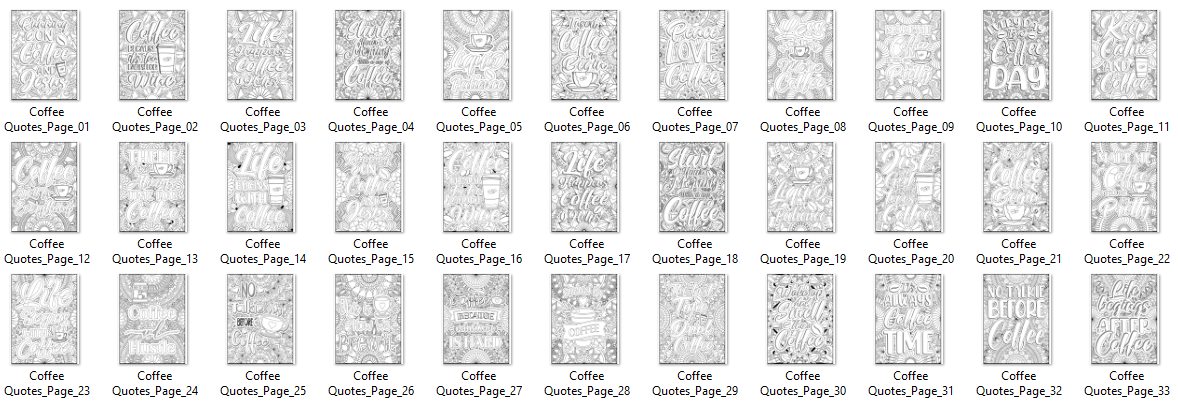 Coffee Quotes Coloring