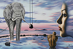 Лив Тайлор, созерцающая слона