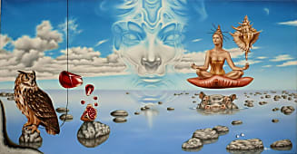 Ловец снов или медитация в белых облаках.