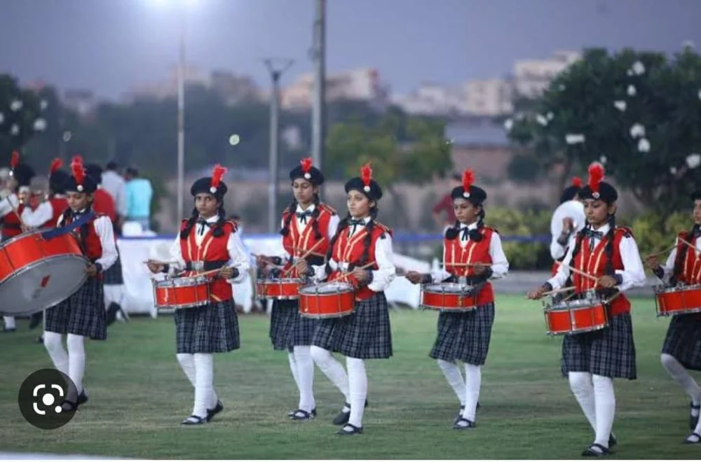 Girls school band uniform by BandBaazar showing jacket detailing and trim — thumbnail