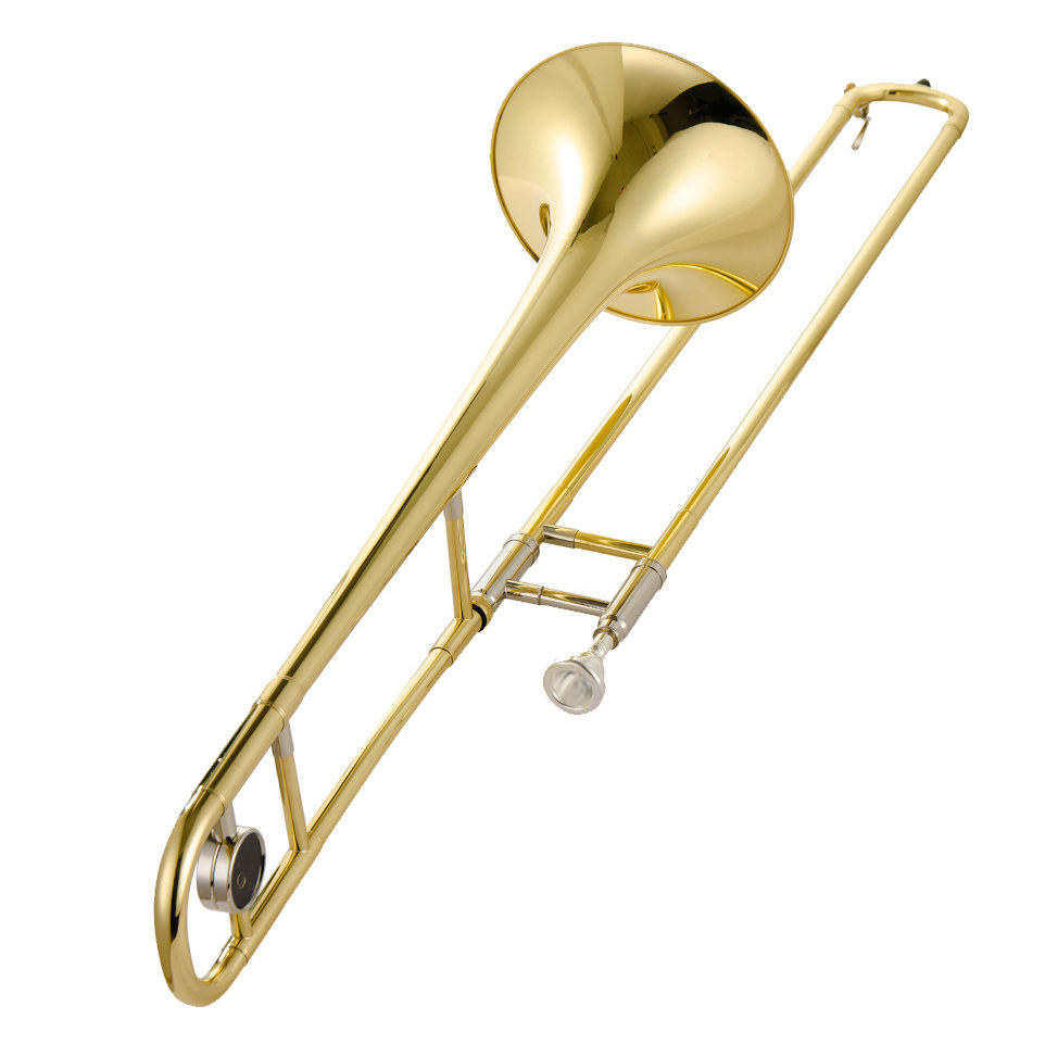 Diplomat USA Professional Slide Tenor Trombone – gold lacquer finish, full view
