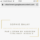 Sophieb. Creatrice de Mariages wedding planner Nanterre