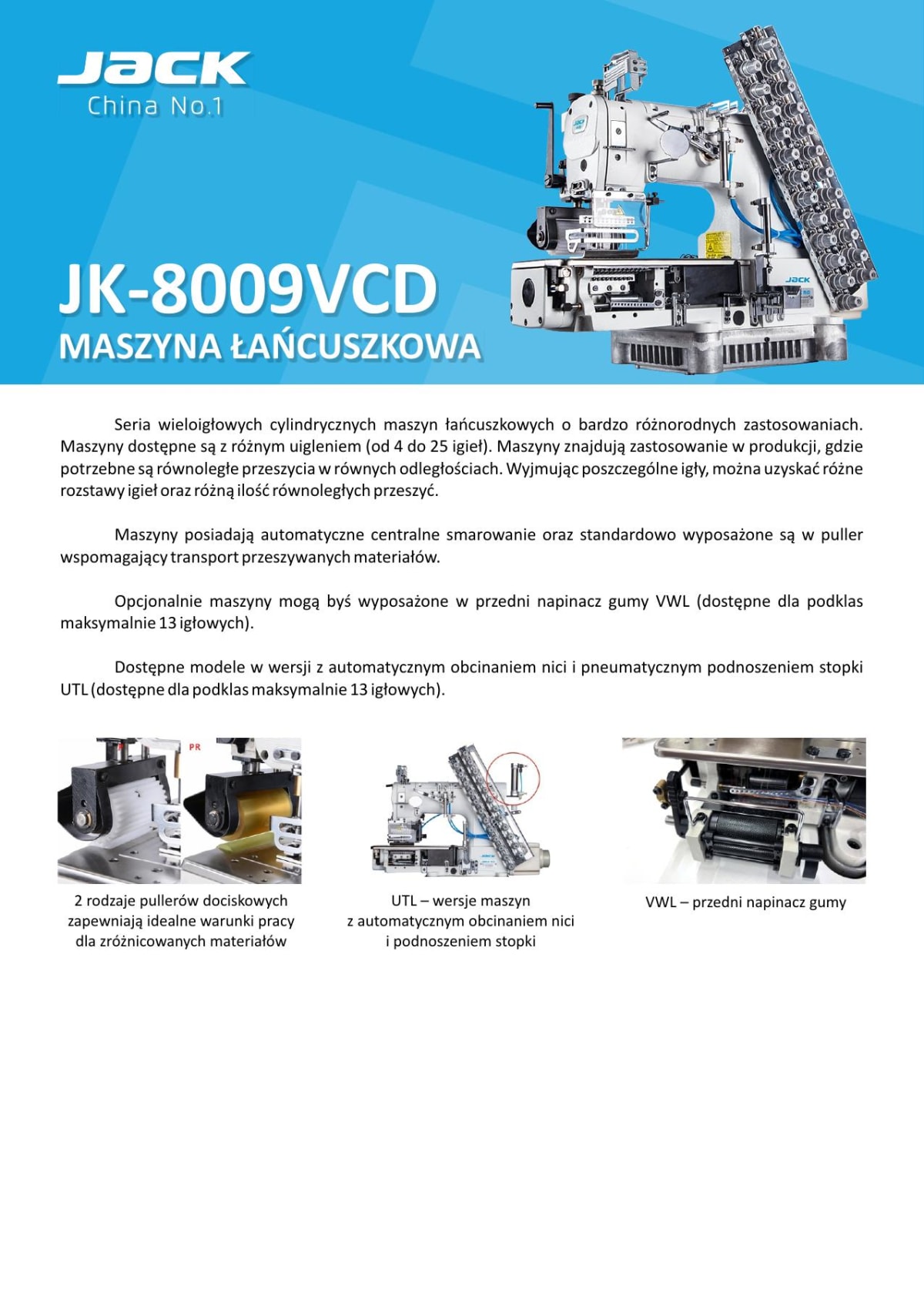 JACK JK-8009VCD specification sheet page 1
