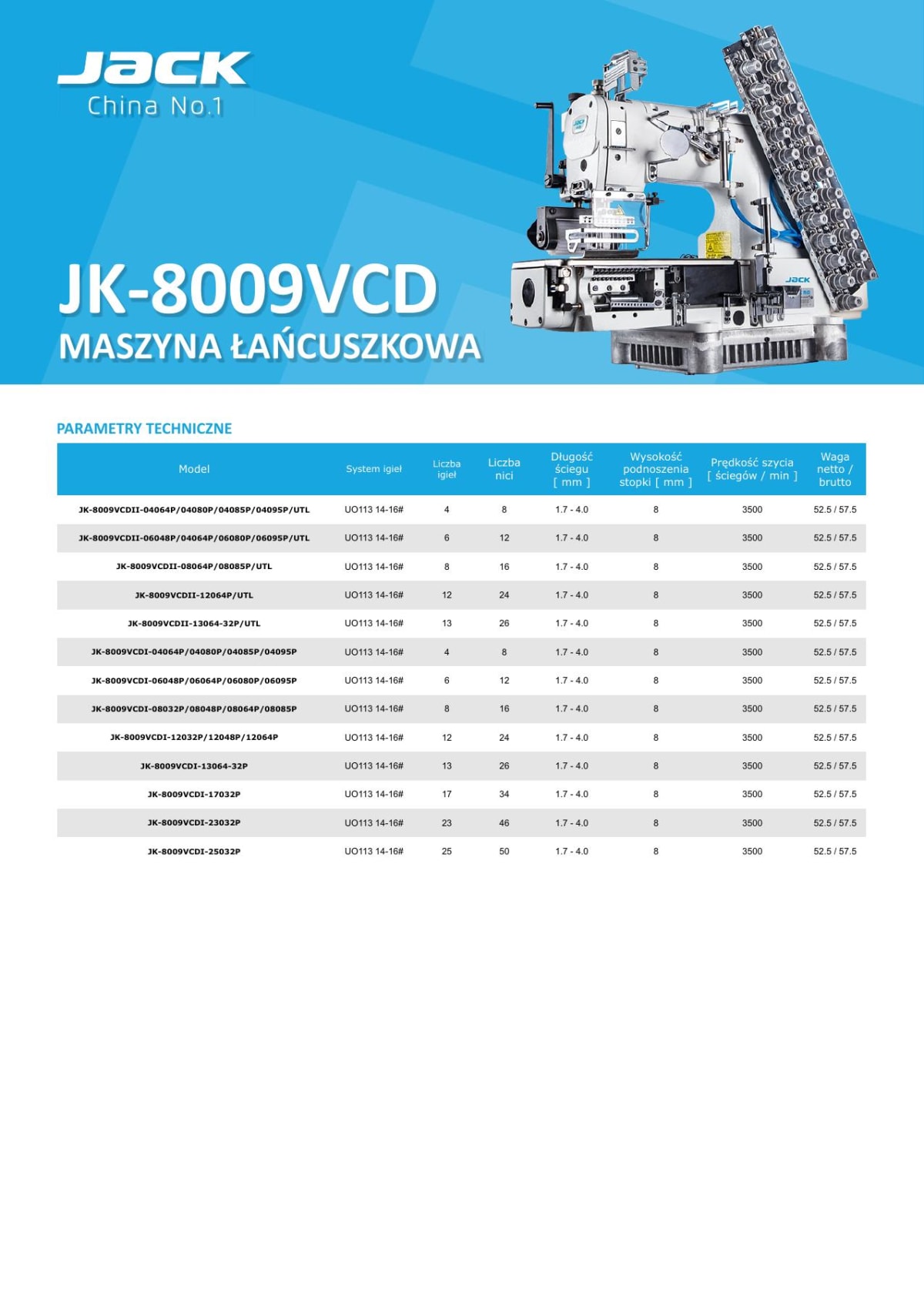 JACK JK-8009VCD specification sheet page 2