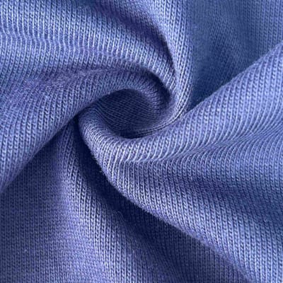 Double Jersey T Shirt Off Dark Blue