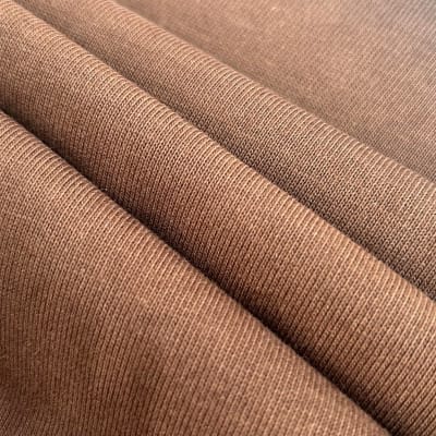 Double Jersey T Shirt Off Dark Brown