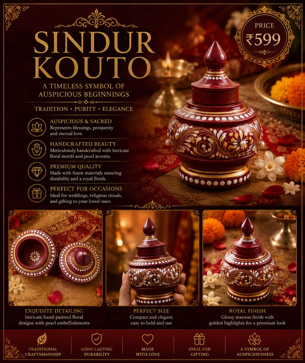 Handcrafted Sindur Kouto