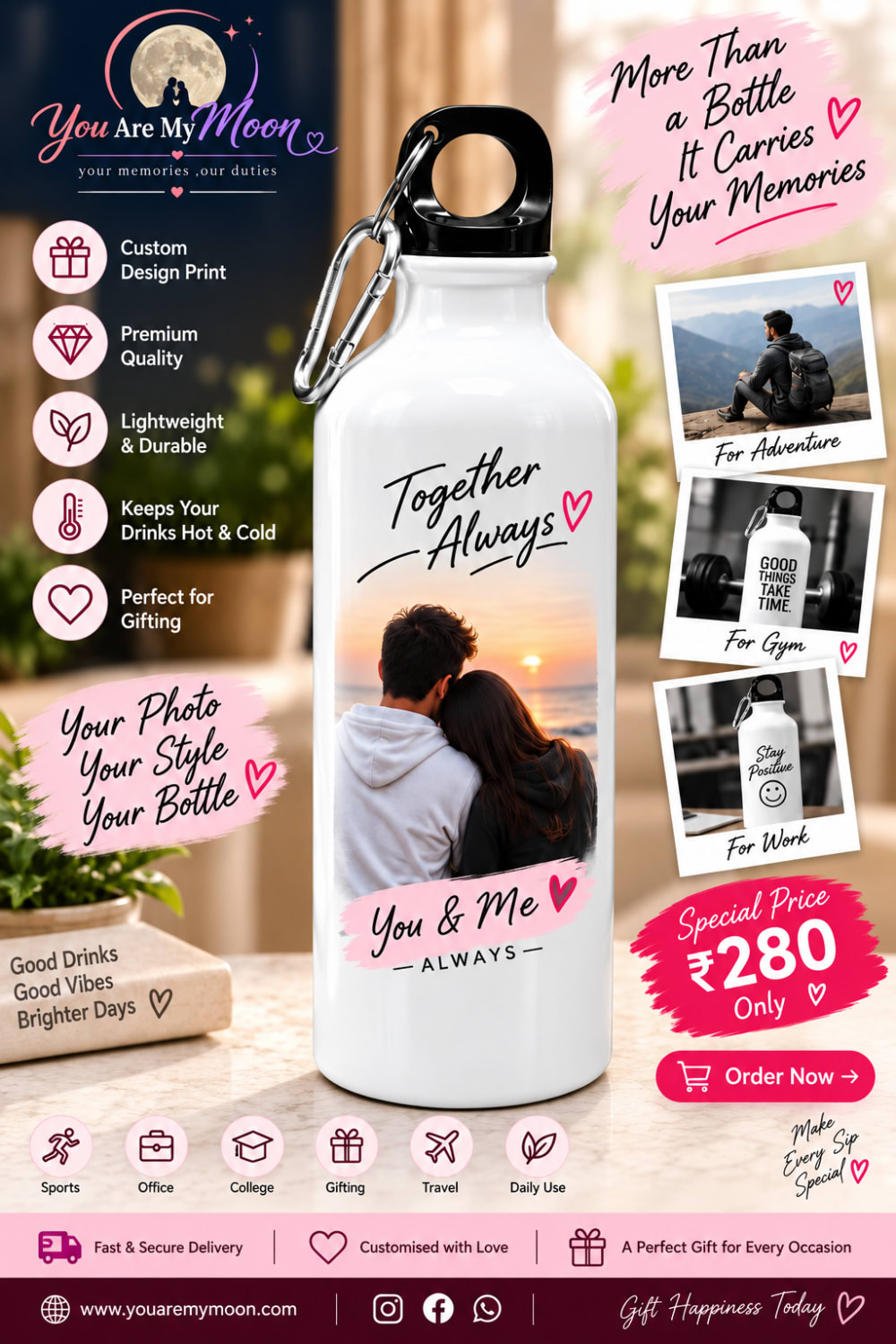 Customized Sipper Sports Bottle