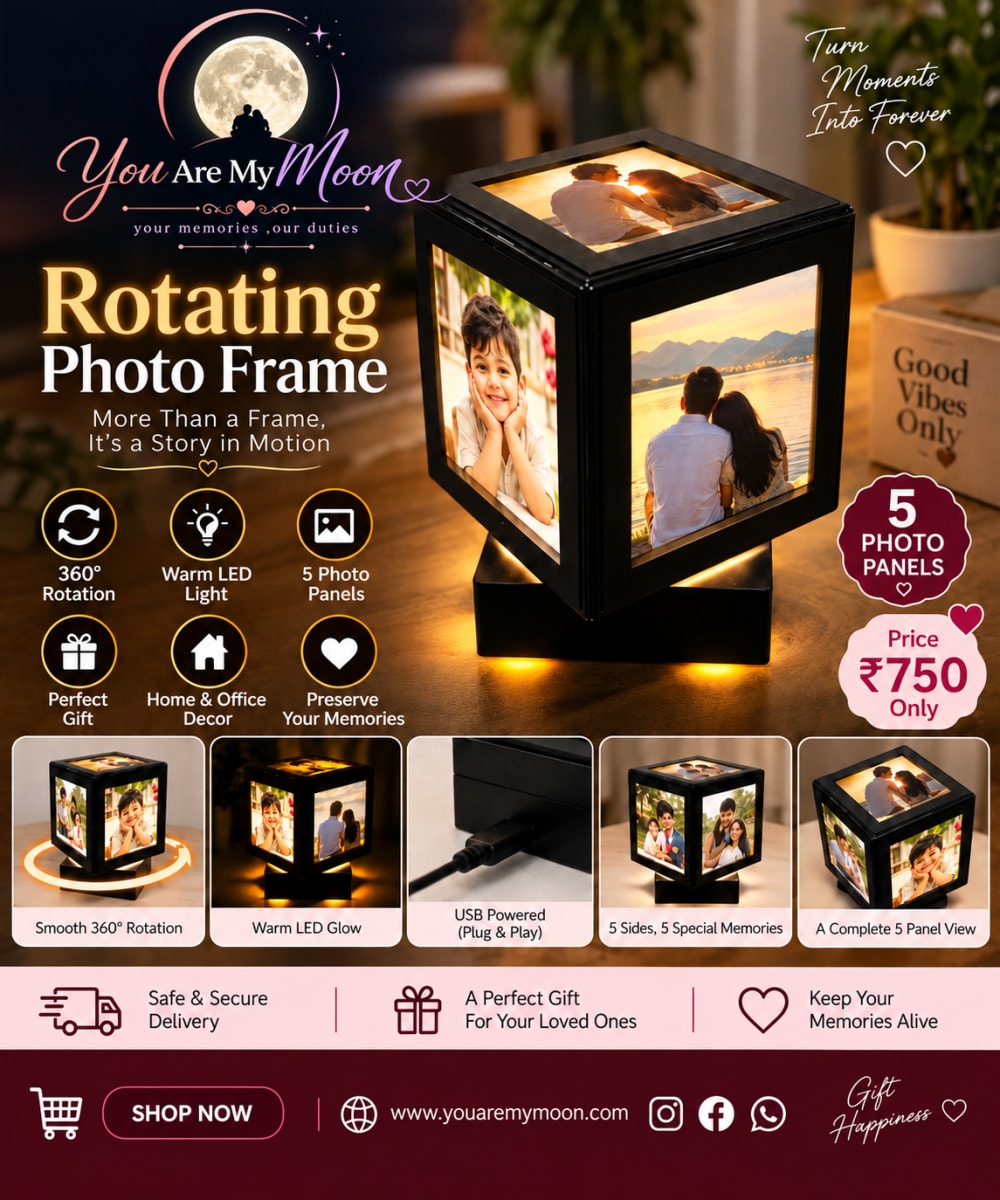 Rotating Photo Cube Lamp