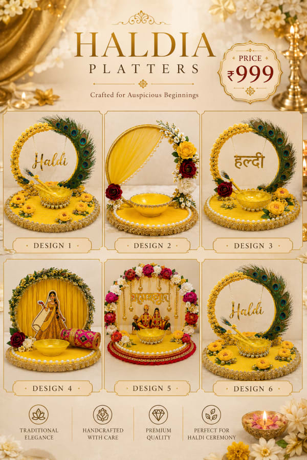 Handcrafted Haldi Platters