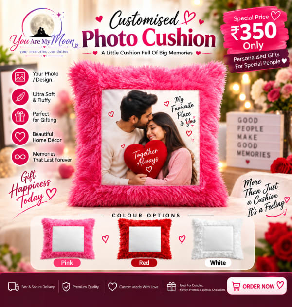 Customized Fluffy Photo Cushion
