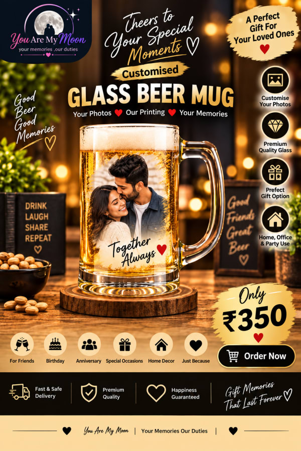 Customized Glass Beer Mug