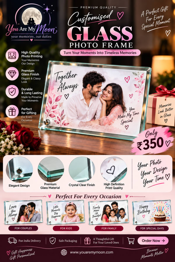 Customize Glass Photo Frame
