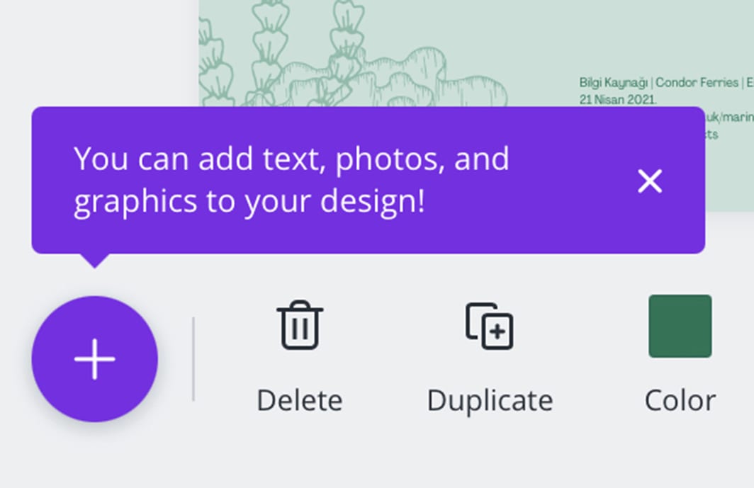 Hoverable iconography example