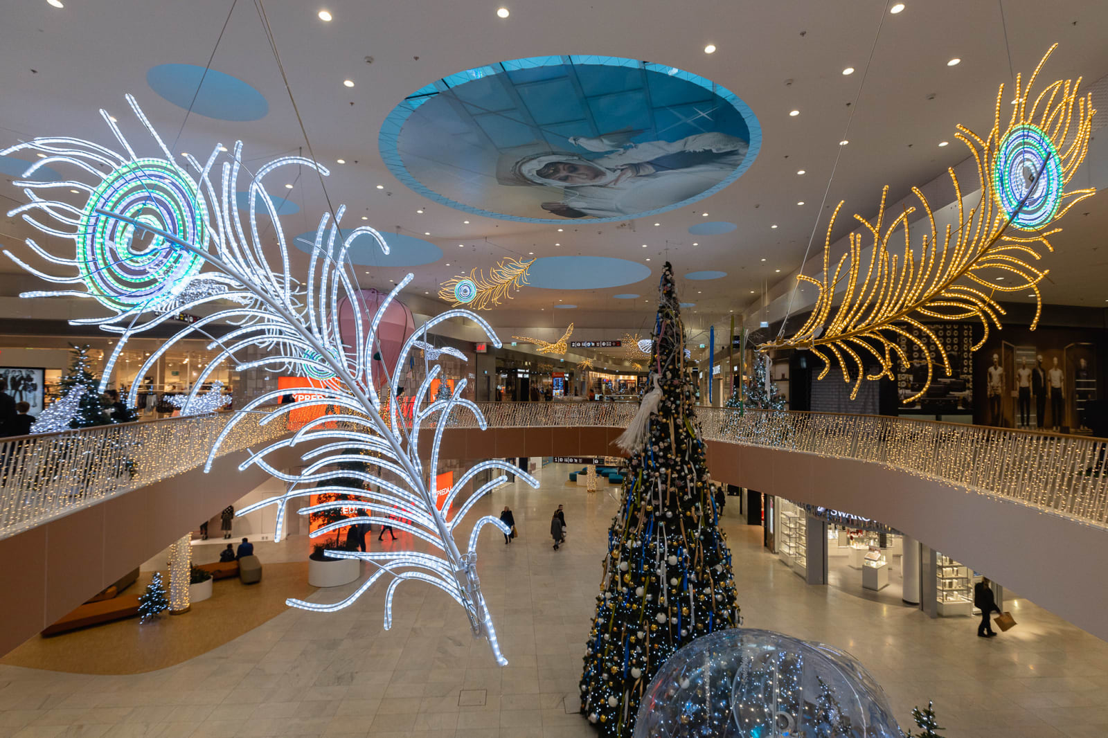 Weihnachtsinszenierung in einem Einkaufszentrum
