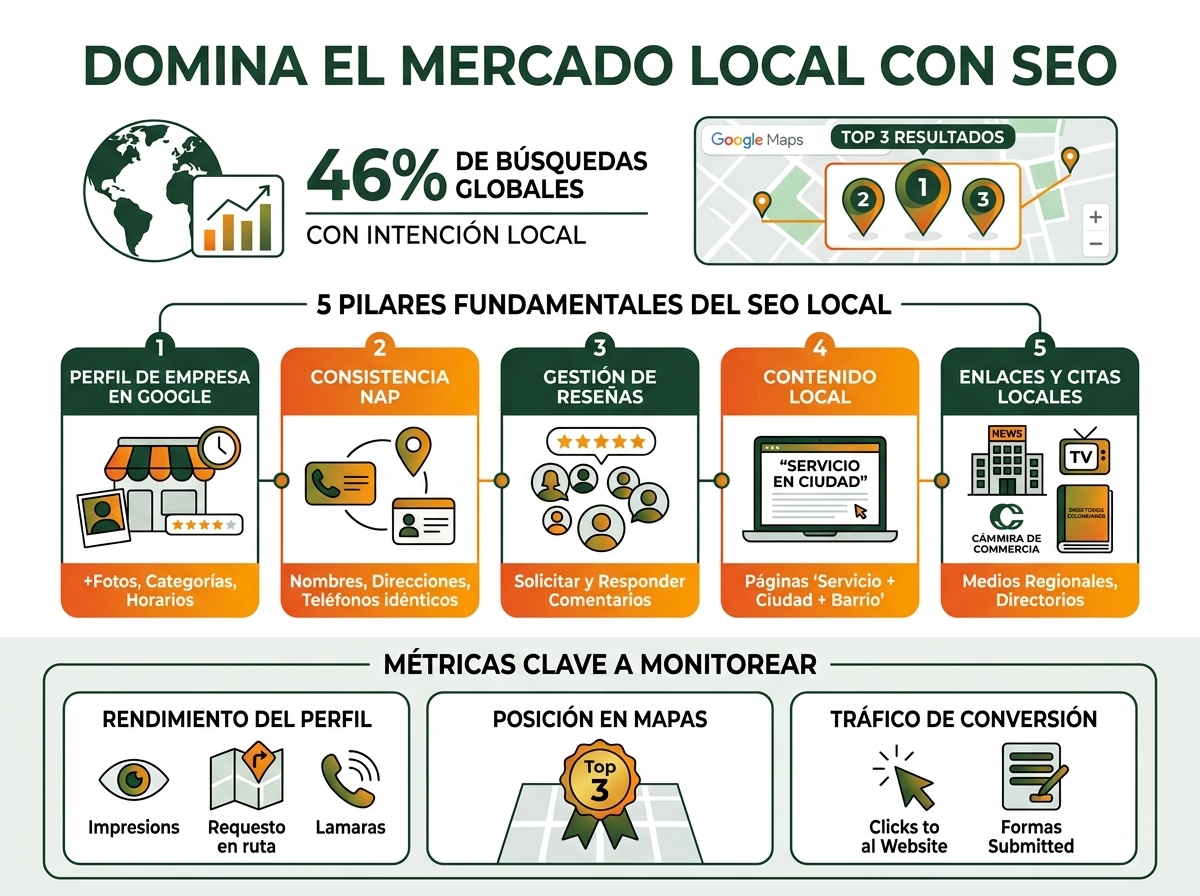 SEO local para negocios en Cali: guía completa 2026