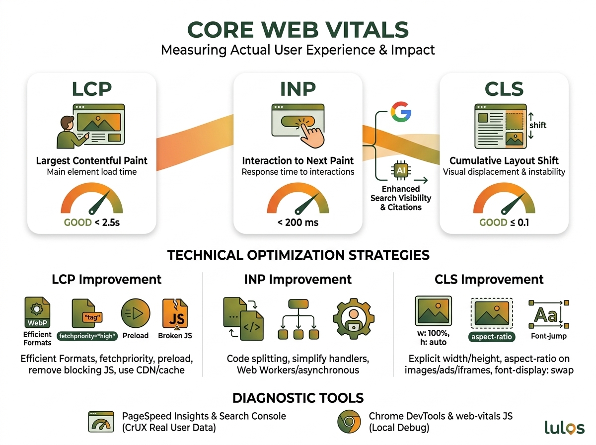 Core Web Vitals en 2026: guía técnica para desarrolladores