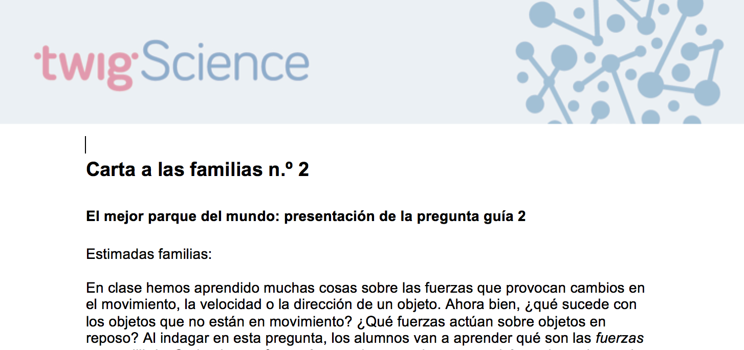 Carta a las familias 2