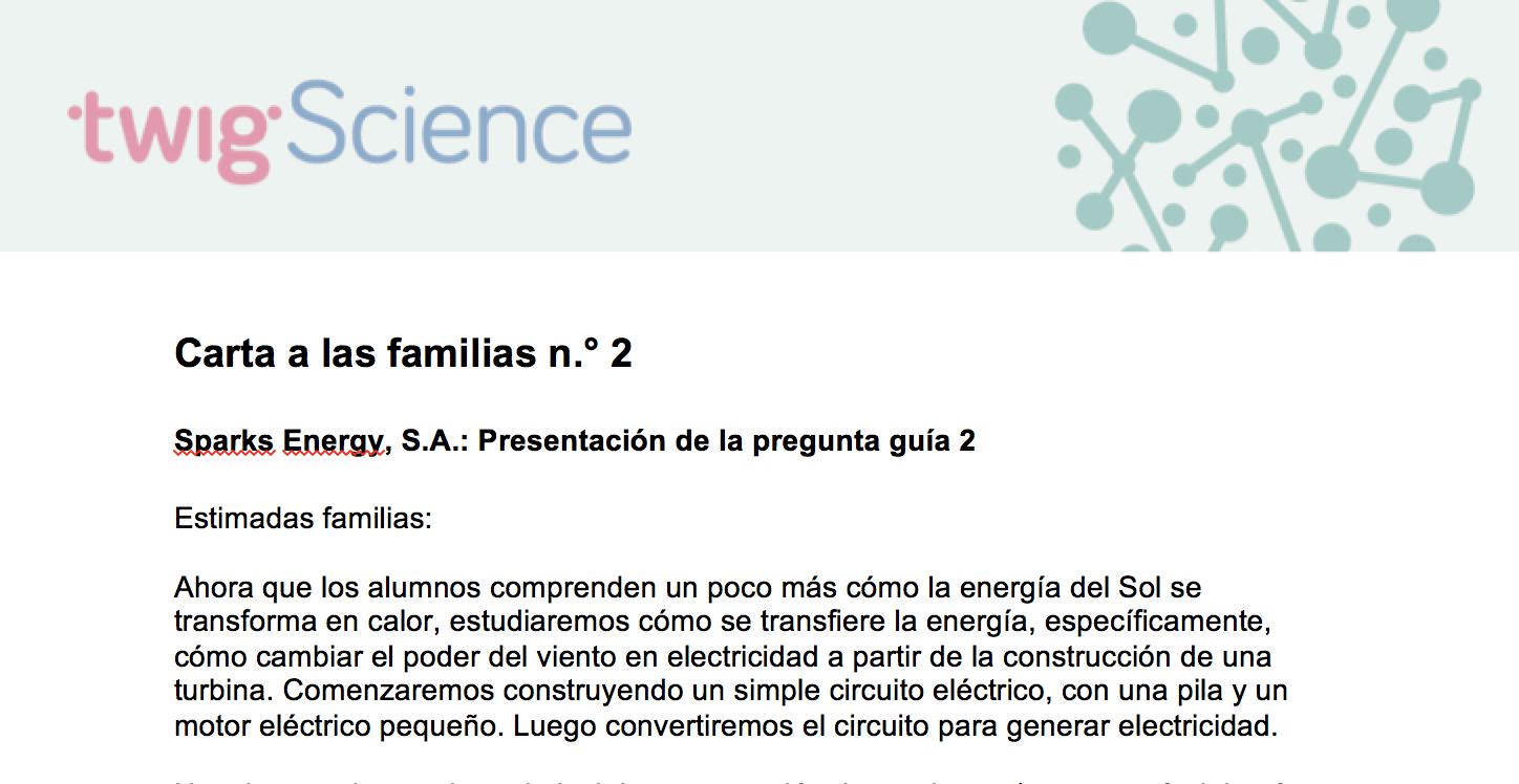 Carta a las familias 2