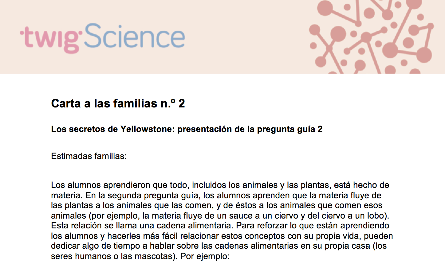 Carta a las familias 2