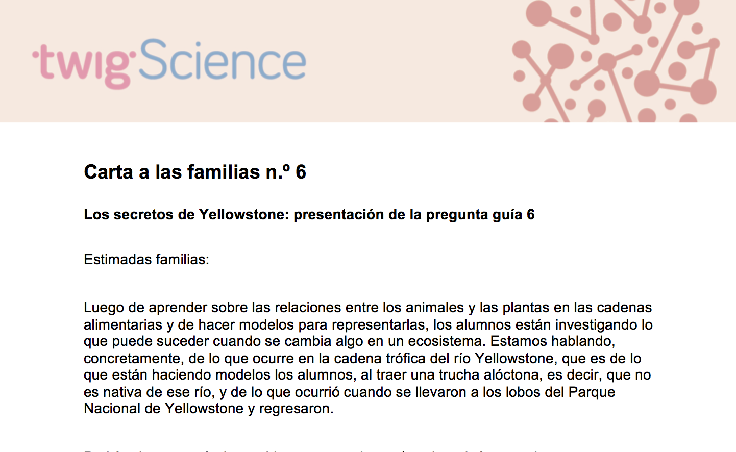 Carta a las familias 6