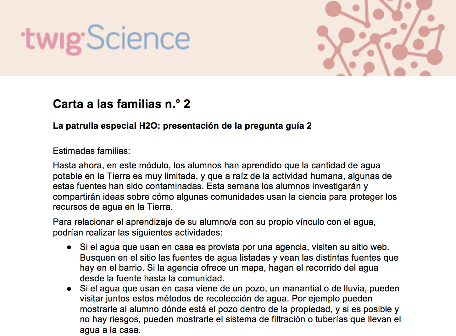 Carta a las familias 2