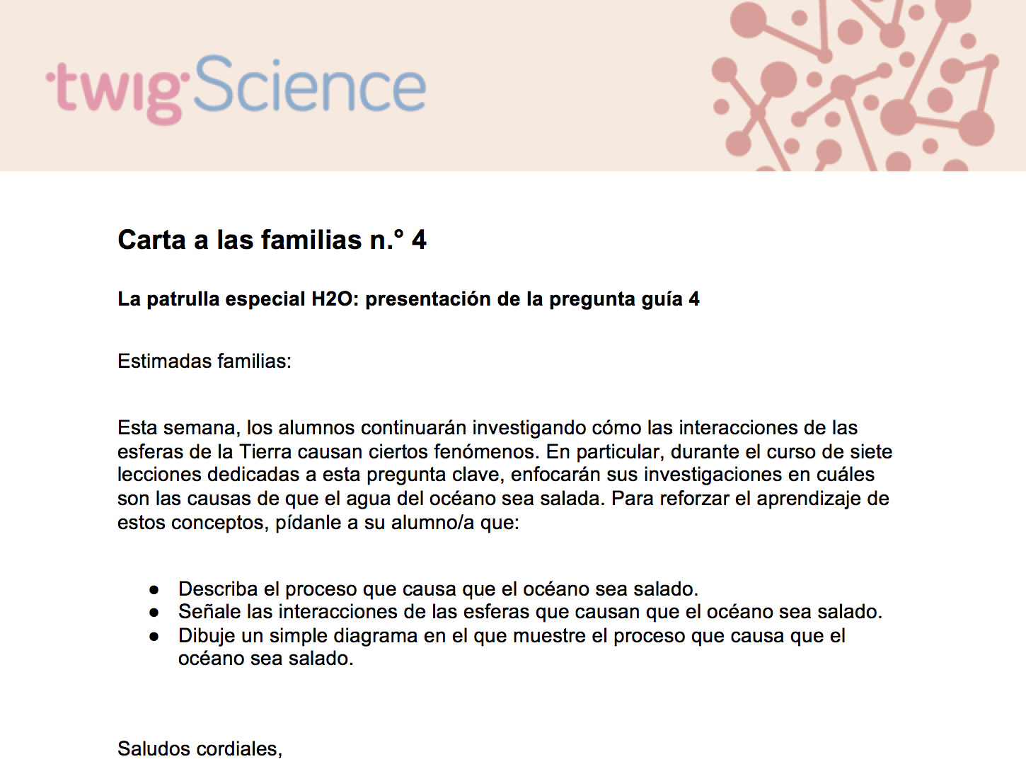 Carta a las familias 4