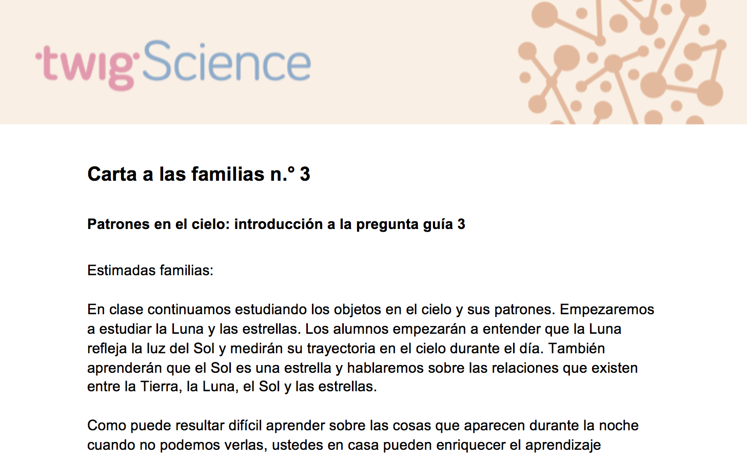 Carta a las familias 3