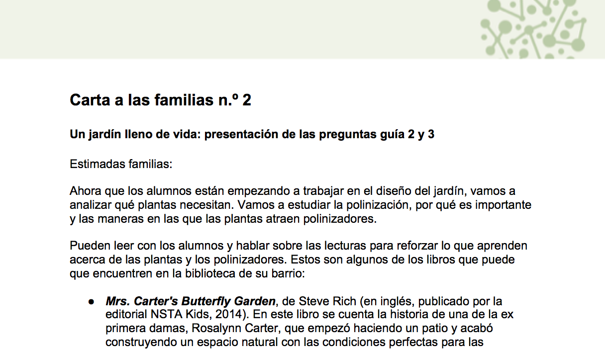 Carta a las familias 2