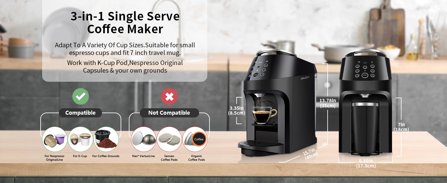 Machine à café capsules I Saeco Onda I compatible Nespresso