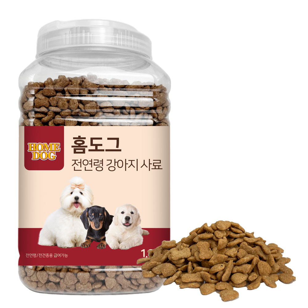 홈도그 전연령 강아지 사료 용기형 소 1.6kg
