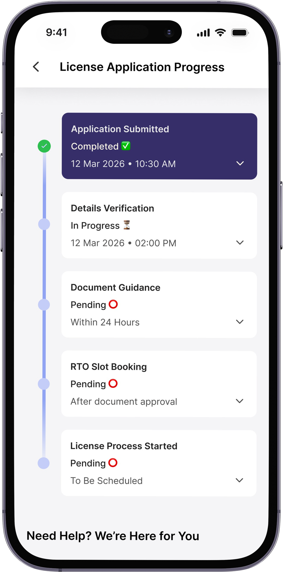 Driving App Interface Mockup