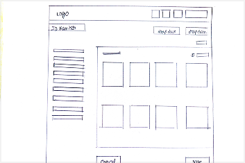 Sidebar Navigation Wireframe