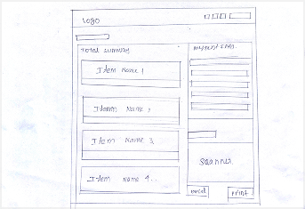 List View Sketch Wireframe