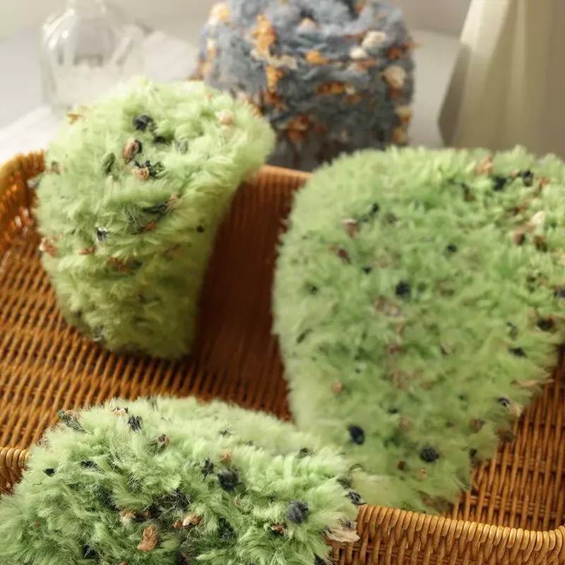 手混皮草手混仿皮草花式围巾帽子彩点星星