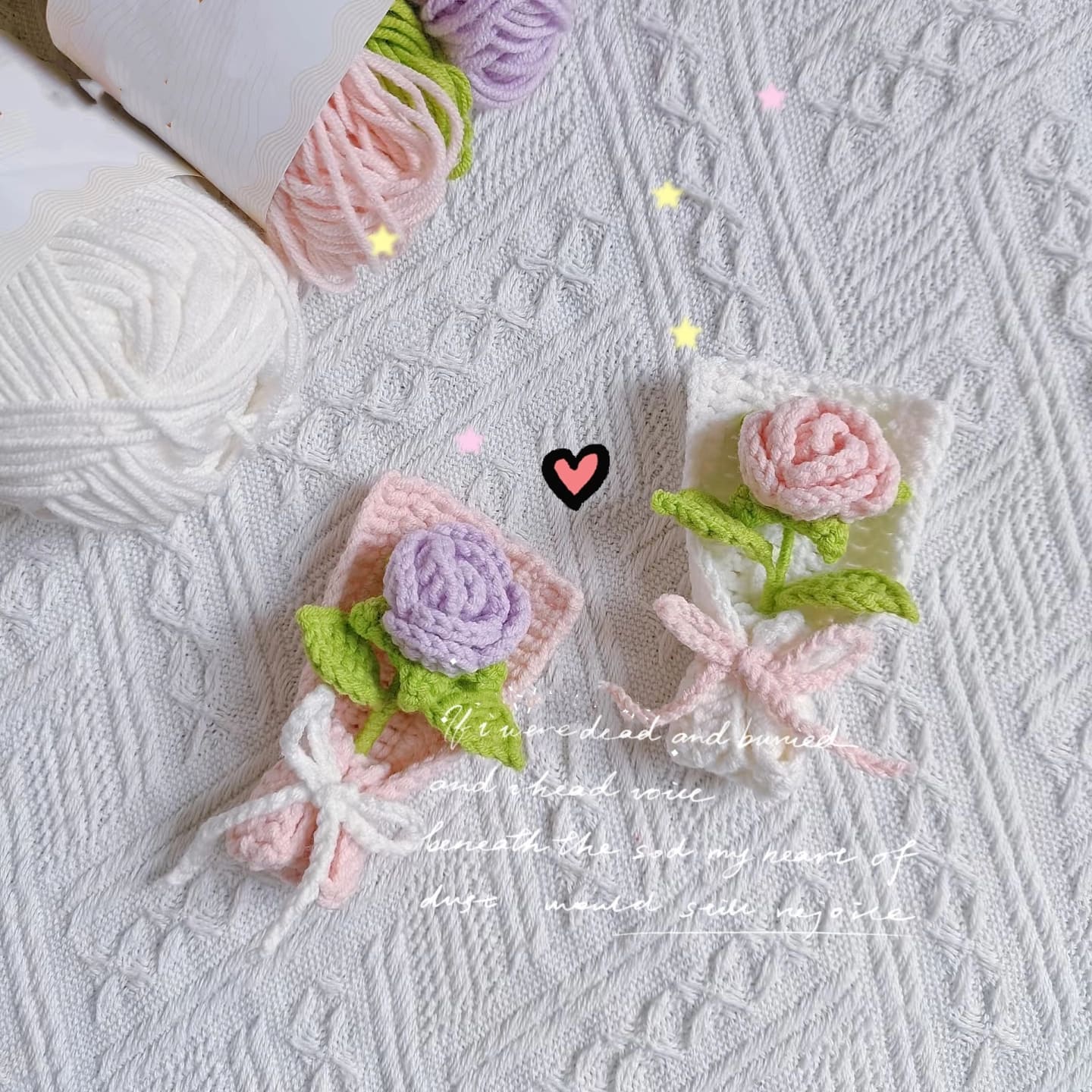 迷你玫瑰向日葵包小花束挂件