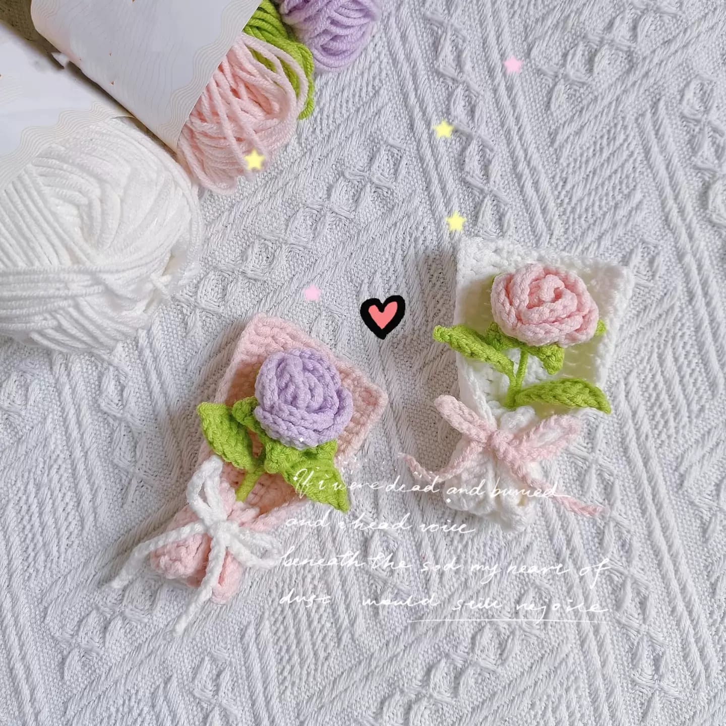 迷你玫瑰向日葵包小花束挂件