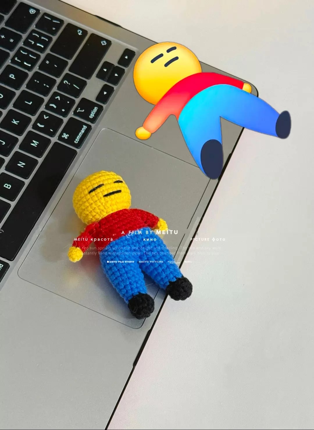 卷不赢就躺平小人表情包书包挂件