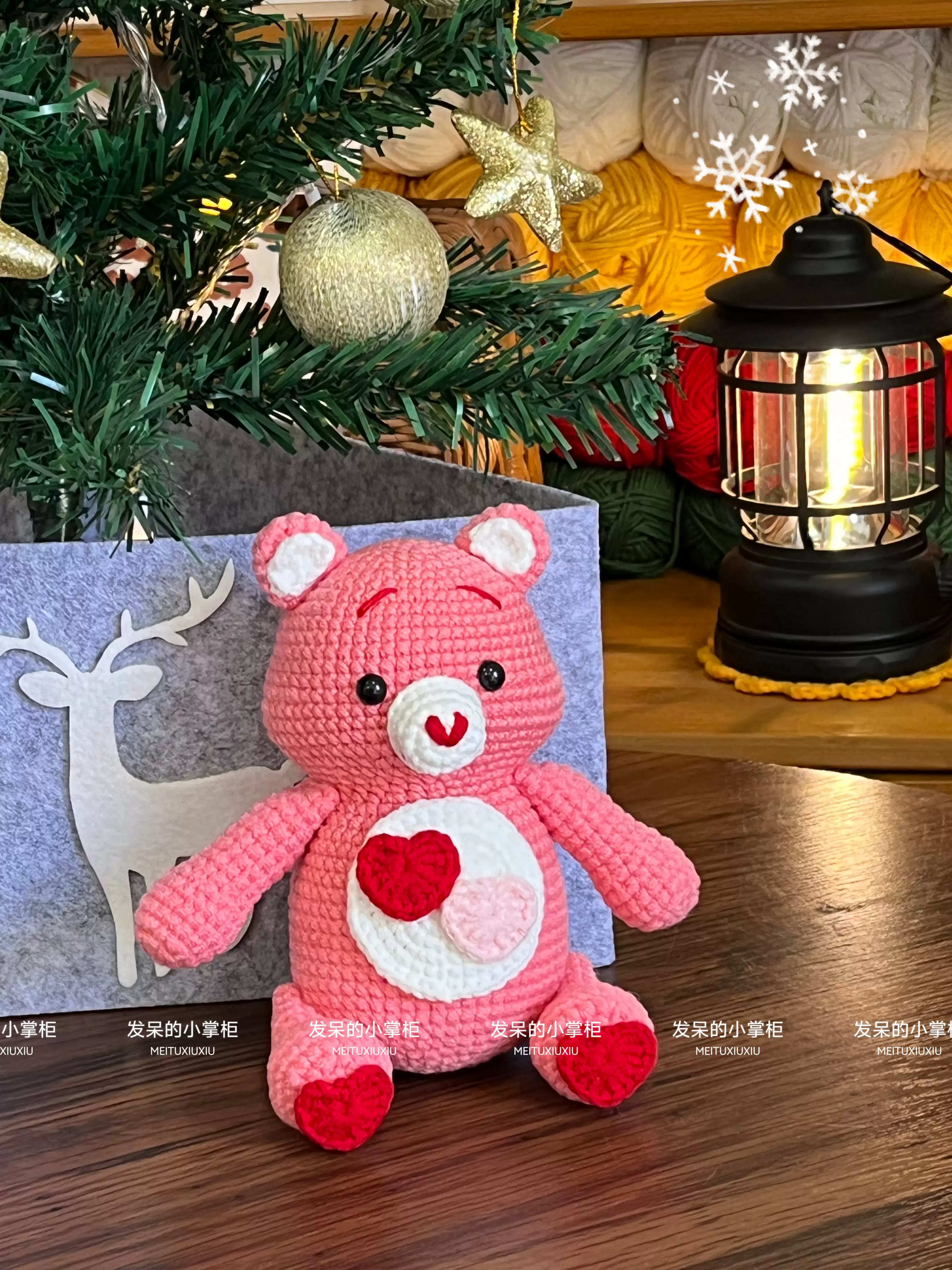 三色坐姿小熊款