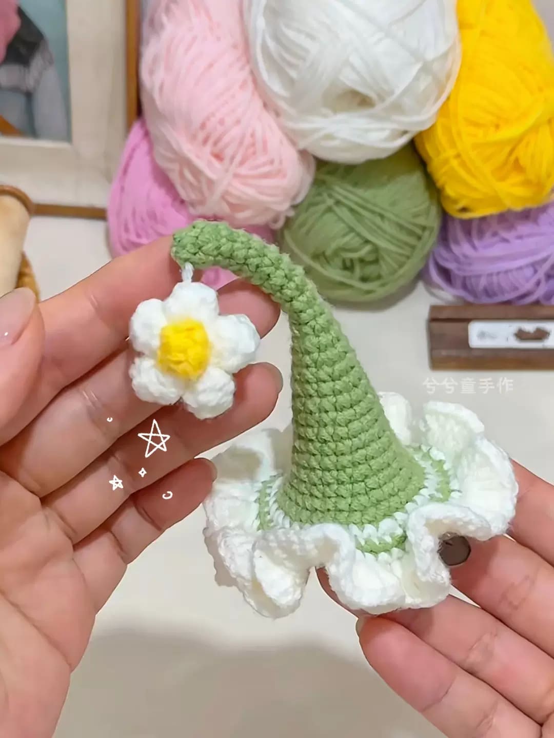Orange Fairy Hat Hair Clip