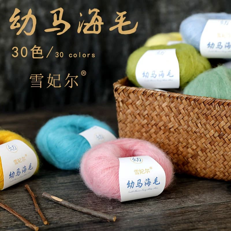 正品雪妃尔幼毛软糯羊棒针围巾开衫毛衣帽子