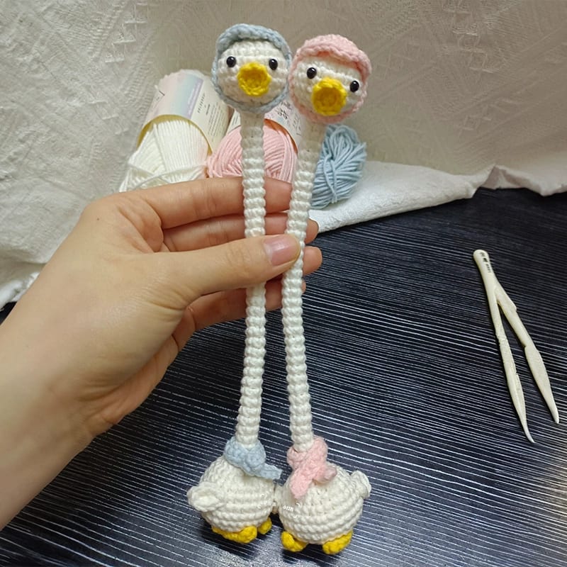 Long-Neck Duck Plush Ugly Cute Keychain