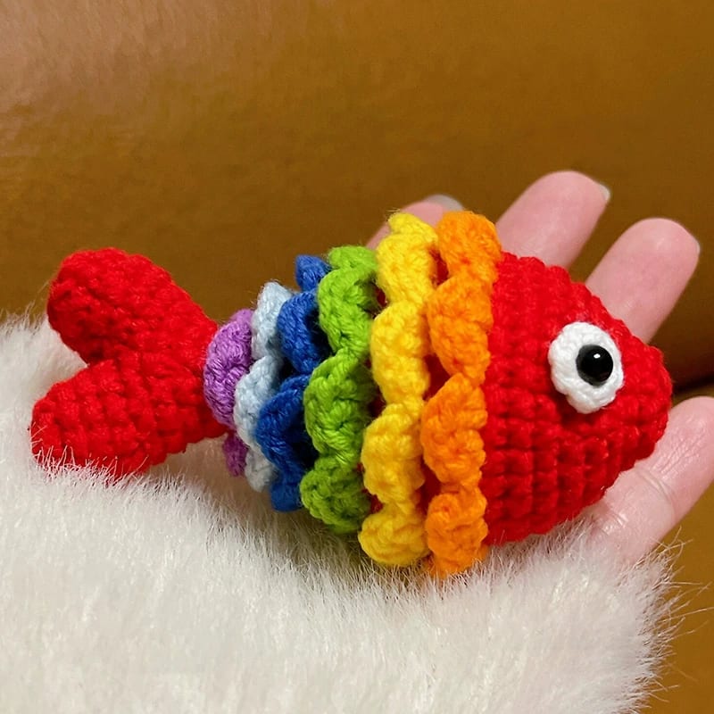 Rainbow Koi Keychain Bag Charm